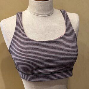 Lululemon Purple & Gray Cotton Sports Bra, Size 6